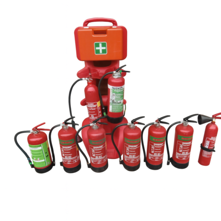 Plaatsing van brandblusser op tijdelijke locatie